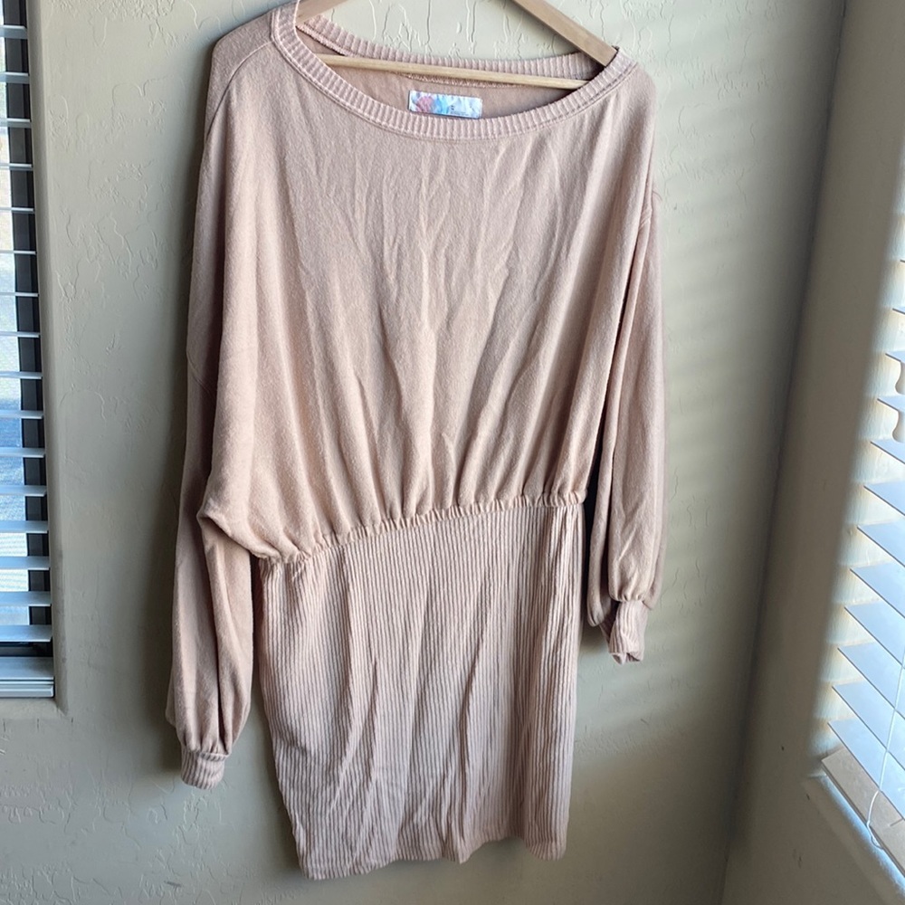 Free people last call mini dress in nude
